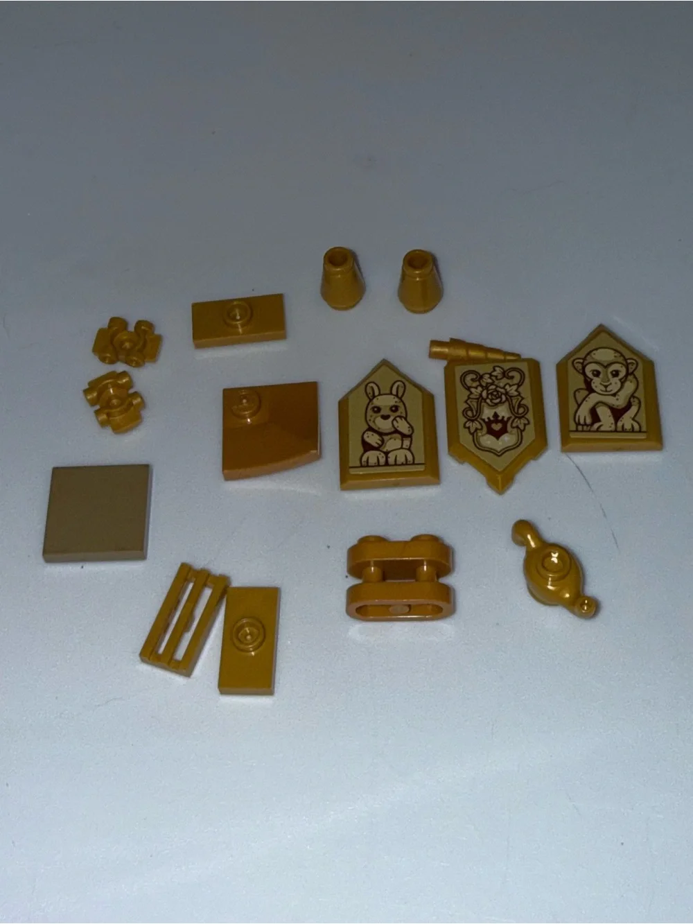 LEGO gold pieces parts elements lot